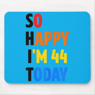 44th Funny Birthday Gifts For Women Men Party Mouse Pad