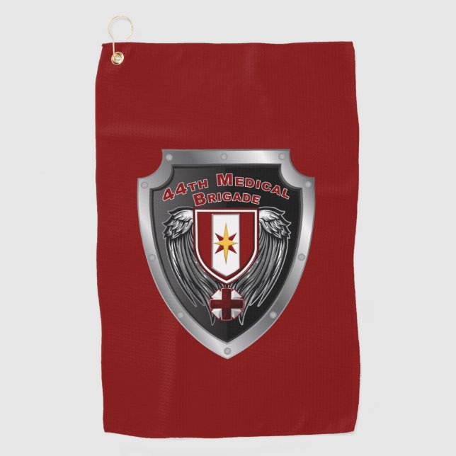 44th Medical Brigade “Dragon Medics” Shield Golf Towel (Front)