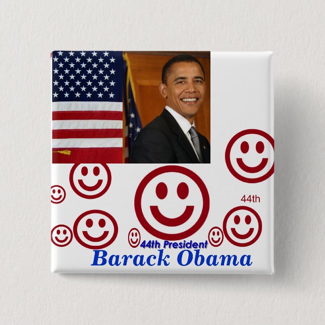44th President_Button 15 Cm Square Badge (Front)