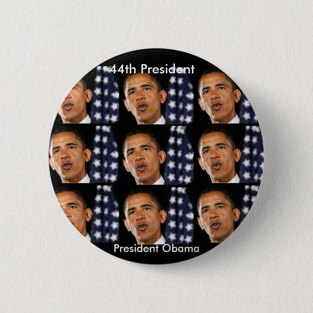 44th president Elect< Obama 6 Cm Round Badge (Front)