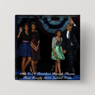 44th USA Presidential Family Square Button