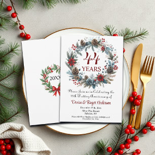 44th Wedding Anniversary Winter Invitation