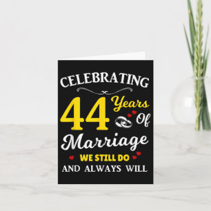 44th Year Wedding Anniversary Card