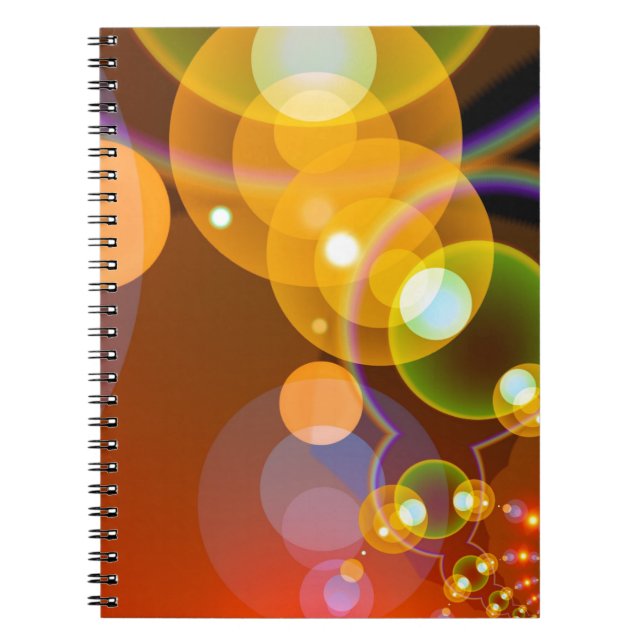 451 DIGITAL FRACTALS GEOMETRIC ART BACKGROUNDS WAL SPIRAL NOTEBOOK (Front)