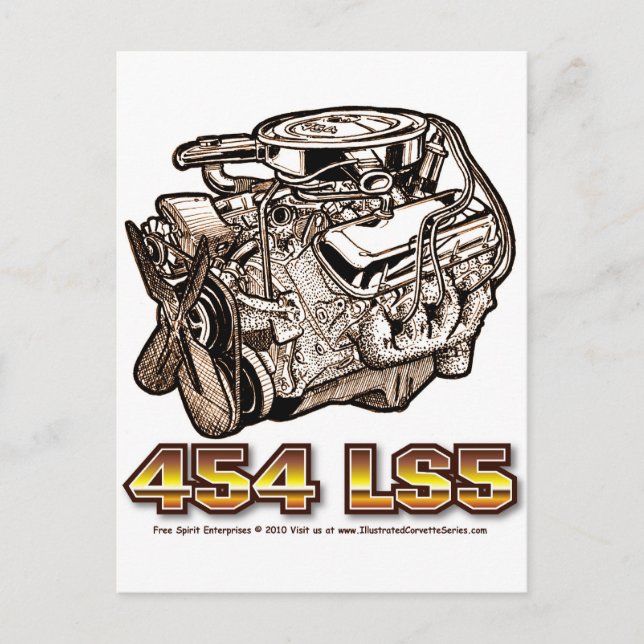 454 LS5 Engine Postcard (Front)