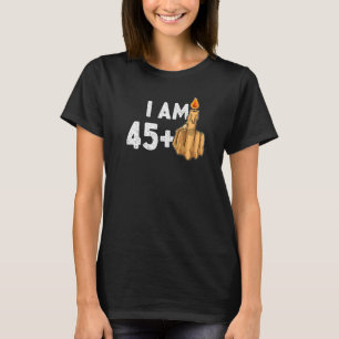 45+1 Middle Finger  46th Birthday Provocative T-Shirt