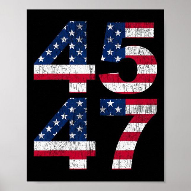 45 47 2024 President Vintage  Poster (Front)
