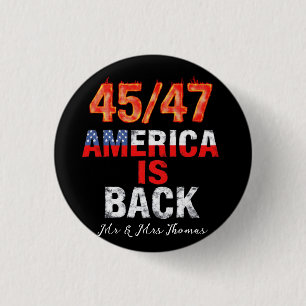 45/47 America is Back Show Your American Pride 3 Cm Round Badge