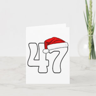 45 47 Donald Trump 2024 American Flag Santa Hat Ch Card