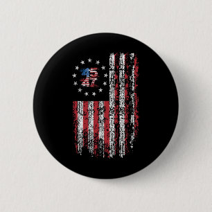 45 47 President 47 American Flag President Donald  6 Cm Round Badge