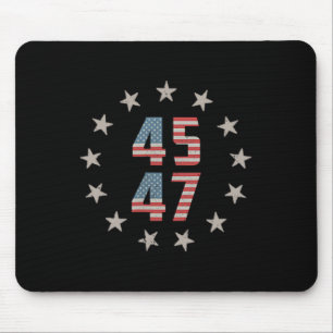 45 47 President Retro Vintage Usa Flag 2024 Presid Mouse Pad