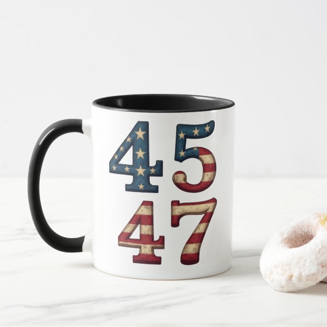 45-47 president trump  mug (With Donut)