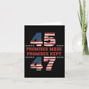 45 47 Promises Made Promises Kept President Trump Card