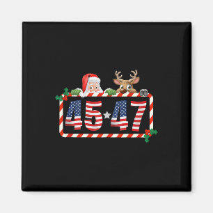 45 47 Trump 2024 Christmas 45 And 47 Santa Claus  Magnet