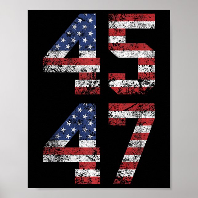 45 47 Trump 2024 Tank Top  Poster (Front)