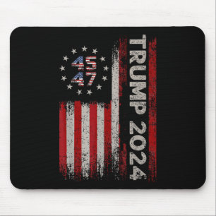 45 47 Trump 2025 American Flag _1 Mouse Pad