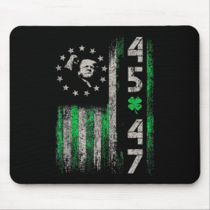 45 47 Trump American Flag Vintage St. Patrick's Da Mouse Pad