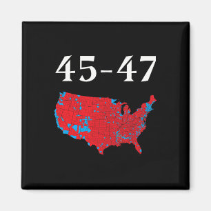 45 47 Trump Election Map 2024  Magnet