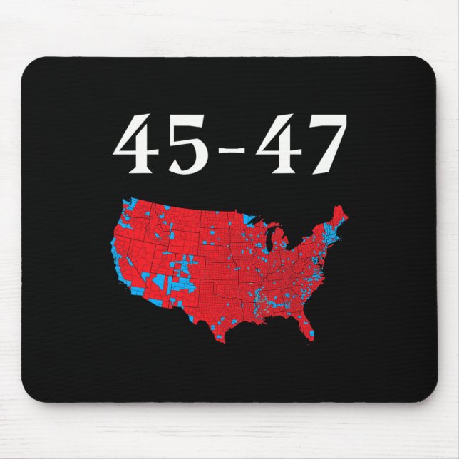 45 47 Trump Election Map 2024  Mouse Pad (Front)