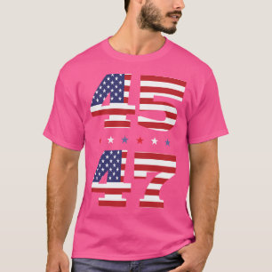 45 47 Trump Mens Vintage American Flag Trump 2024 T-Shirt