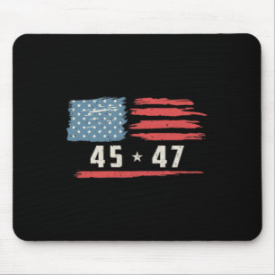 45 47 Trump President Vintage American Flag 2024 P Mouse Pad
