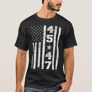 45 47 Trump Vintage Usa Flag 2024 President T-Shirt