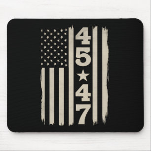 45 47 Trump Vintage USA Flag 47th President Mouse Pad