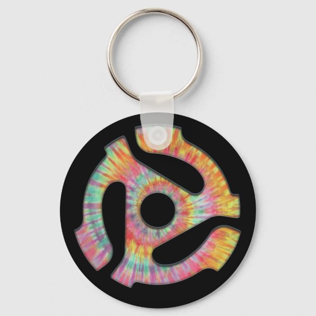45 Adapter Tie-Dye Key Ring (Front)