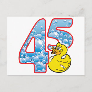 45 Age Duck Postcard