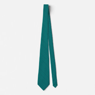 45 Deg Black and Cyan Blue Lines II Tie