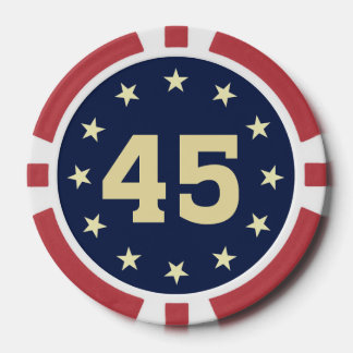"45" EMBLEM DESIGN POKER CHIPS