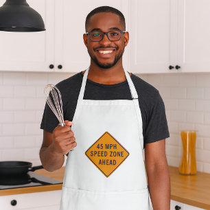 45 MPH Speed Zone Ahead Custom Traffic Sign Standard Apron