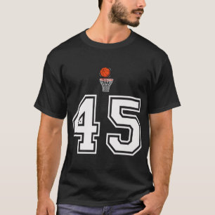 45 Number Basketball Style Vintage White Premium T-Shirt