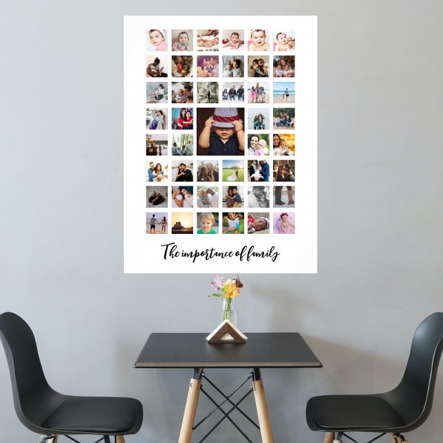 45 Photo Collage and Text Personalised  Poster (Your photo collage poster. Personalized custom made poster print. Add text and photographs.)