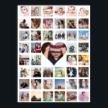 45 Photo Collage Personalized With Heart Poster<br><div class="desc">Create a Photo Collage Personalized poster from Ricaso - add 45 individual photos to make a photo collage with heart detail</div>