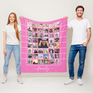 45 Photo Collage  Unique Personalised DIY Custom Fleece Blanket