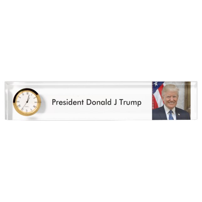 45 President Donald Trump Nameplate (Front)