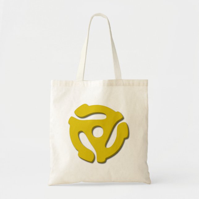 45 Record Adapter Tote Bag (Front)
