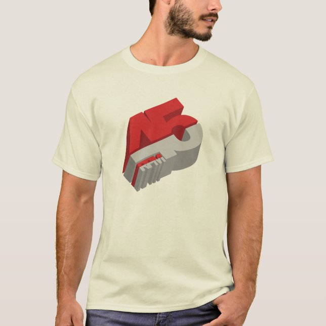 45 RPM 3D T-Shirt (Front)