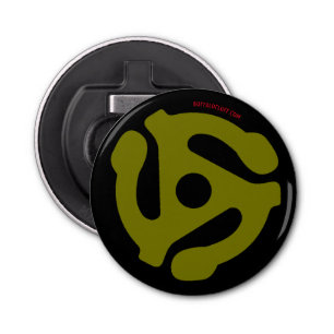 45 rpm Adapter Button Bottle Opener