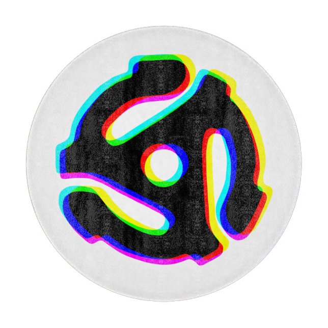 45 rpm Record Adapter Cutting Board (Front)