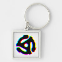 45 rpm Record Adapter Keychain