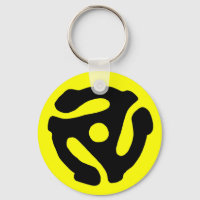 45 RPM Record Adapter Keychain