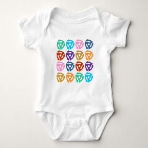 45 RPM Record Adapter Pop Art Baby Bodysuit