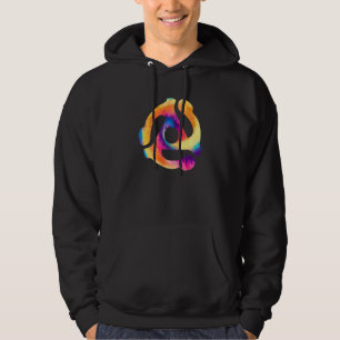 45 RPM Record Adapter Tie Dye Retro Vinyl DJ Gift Hoodie
