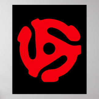 45 rpm record adaptor art for Music Geeks Poster