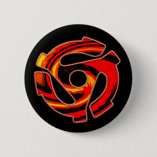 45 RPM Spider  6 Cm Round Badge