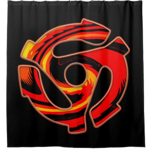45 RPM Spider Shower Curtain