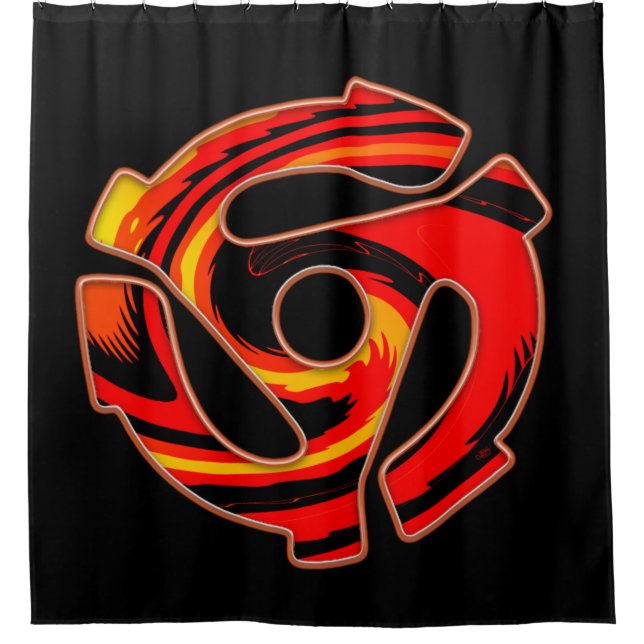 45 RPM Spider  Shower Curtain (Front)
