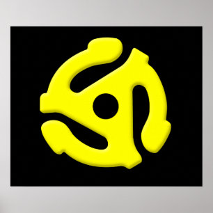 45 rpm Vinyl Record Adapter Poster